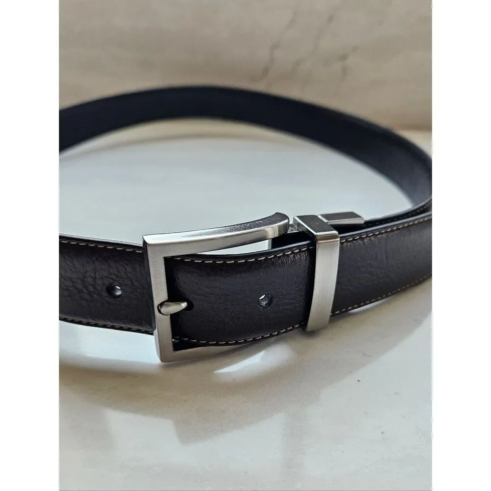 Kirkland Men's Dark Brown Italian Leather Belt Size 36